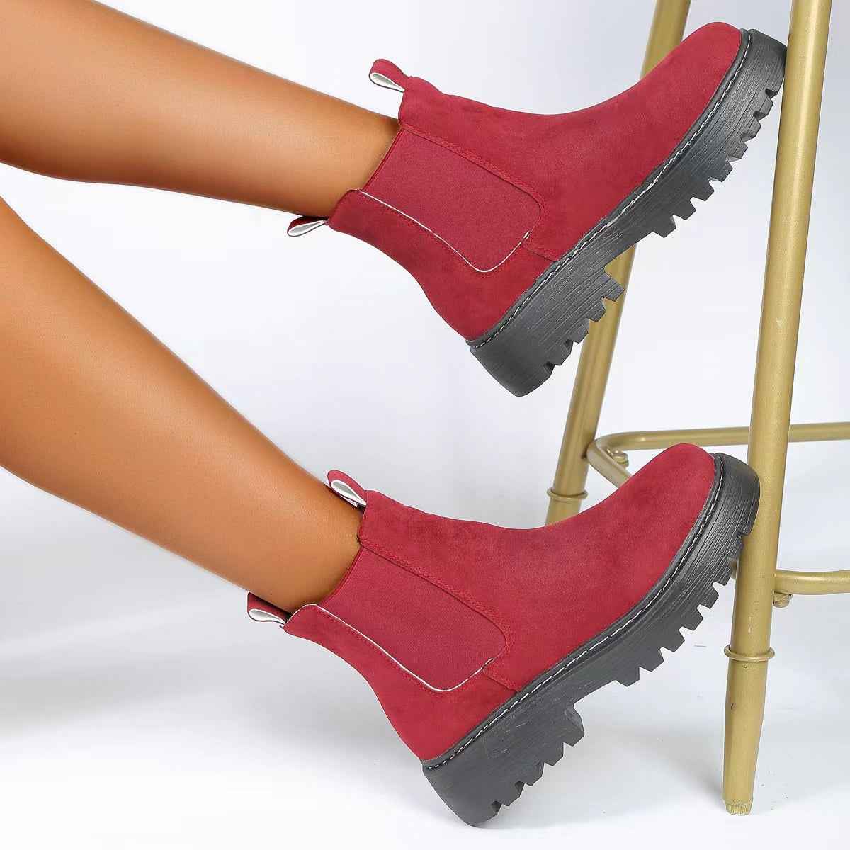 Women's Fashion Ankle Boots – Classic PU Leather Martin Boots with Casual Style