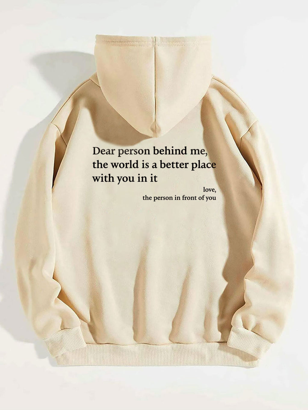 Women's Plush Letter Printed Kangaroo Pocket Hoodie | Cozy Pullover