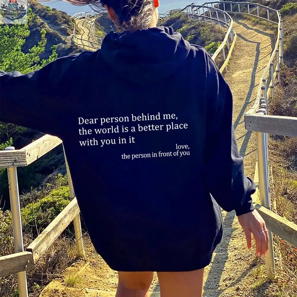 Women's Plush Letter Printed Kangaroo Pocket Hoodie | Cozy Pullover - Shopthatapp.ca