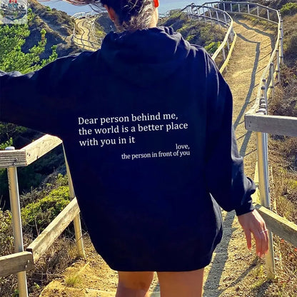 Women's Plush Letter Printed Kangaroo Pocket Hoodie | Cozy Pullover - Shopthatapp.ca