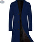 Men's Casual Extended Above The Knee Woolen Trench Coat - Shopthatapp.ca