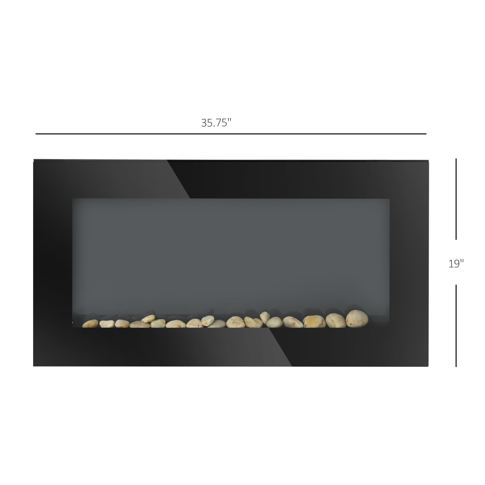 Marley 36" Thin Freestanding/Wall Mounted Electric Fireplace Heater with Eco Mode - Shopthatapp.ca