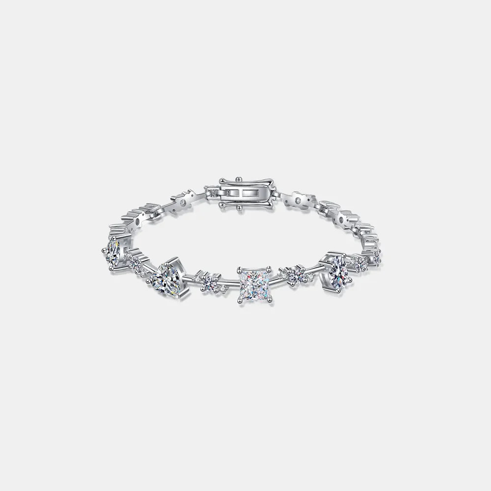 6.2 Carat Moissanite Sterling Silver Bracelet in 925 Silver - Shopthatapp.ca