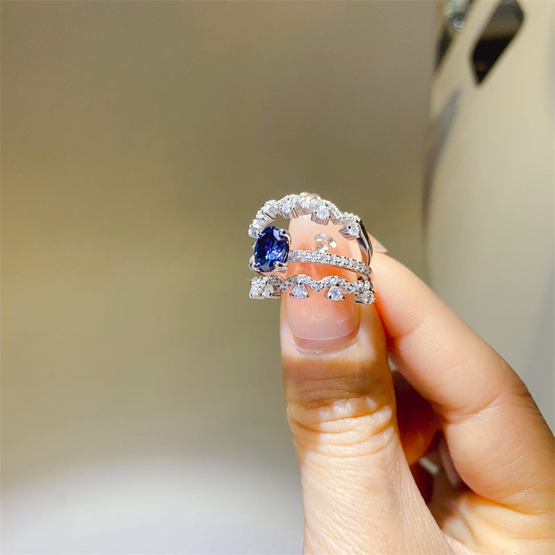 1 Carat Moissanite Silver Ring in 925 Sterling Silver - Affordable Elegance - Shopthatapp.ca
