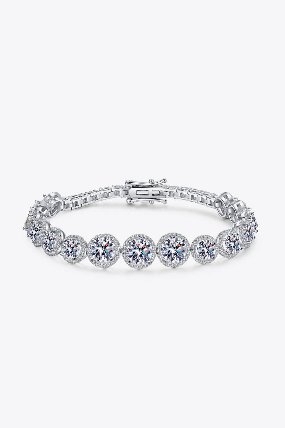 925 Sterling Silver Moissanite Bracelet with 10.4 Carat Sparkle - Shopthatapp.ca
