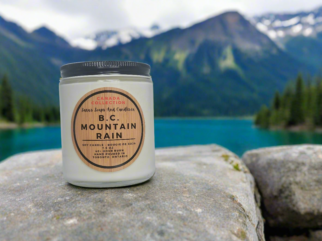BC Mountain Rain Soy Candle - 8oz - Shopthatapp.ca