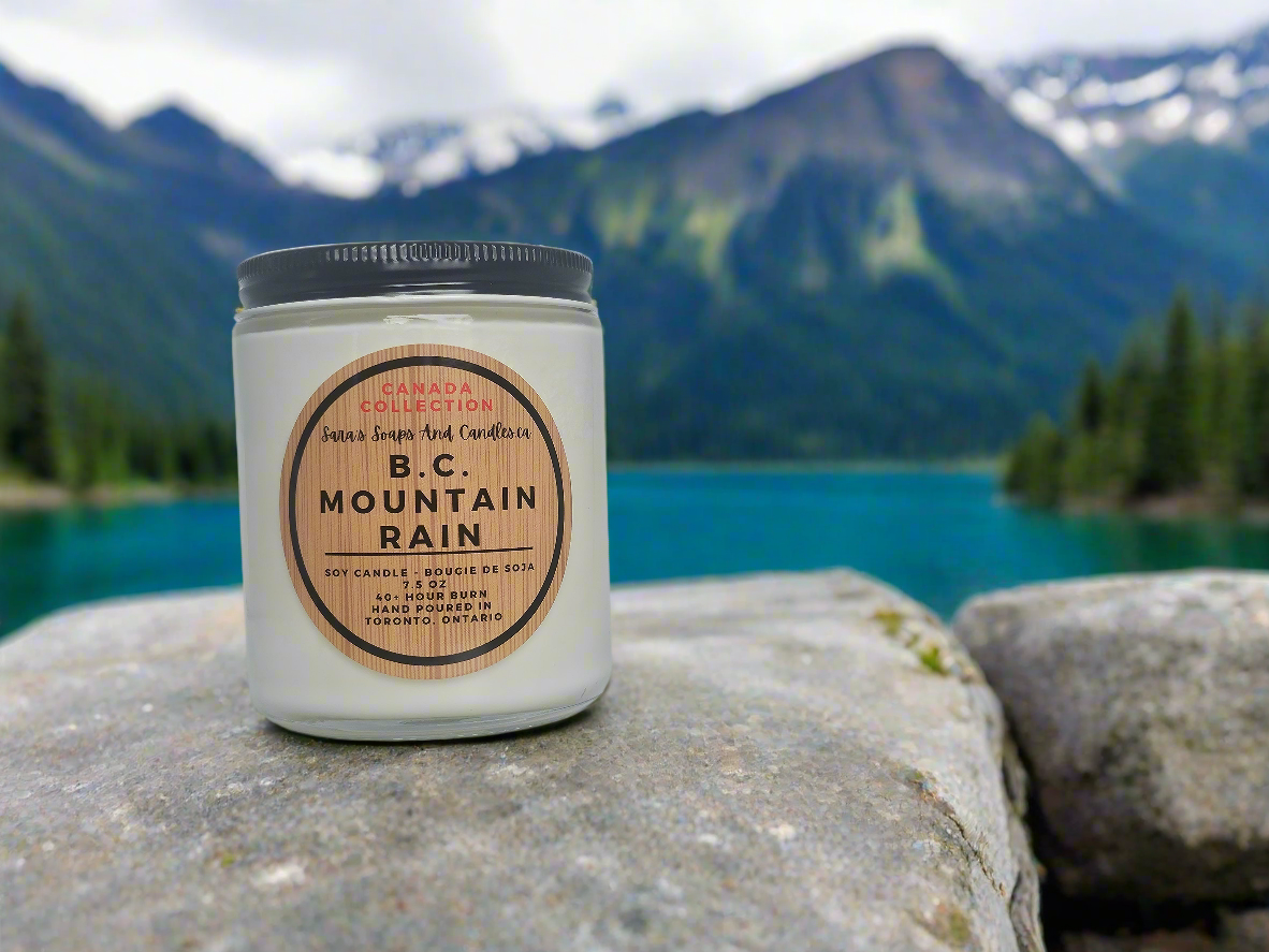 BC Mountain Rain Soy Candle - 8oz - Shopthatapp.ca