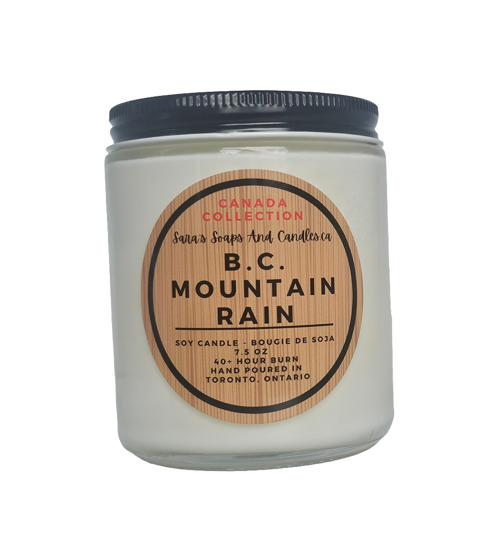 BC Mountain Rain Soy Candle - 8oz - Shopthatapp.ca
