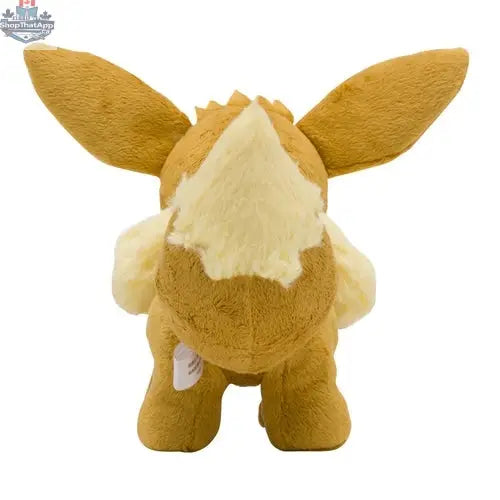 Standing Eevee plush from Pokémon Center Japan, soft plush toy with detailed features, perfect for Pokémon fans and collectors.