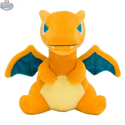 Banana Games & Hobby Charizard Pokémon plush doll, soft collectible figure for Pokémon fans, detailed and vibrant design.