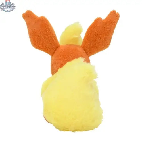 Flareon Pokémon Fit plush toy from Banana Games & Hobby, showing a soft, collectible Pokémon plush with bright orange fur and detailed features.