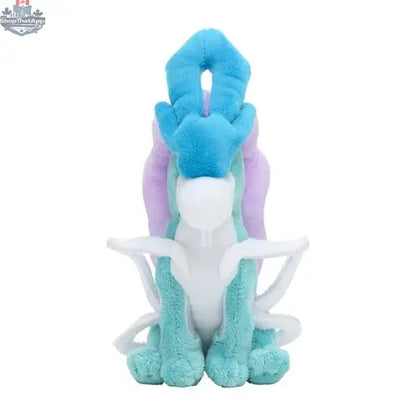 Collectible 245 Suicune Pokémon fit model figure by Banana Games & Hobby, showcasing detailed design and vibrant colors.