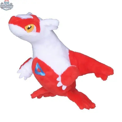 Latias Pokémon Fit collectible figure by Banana Games & Hobby, detailed plush toy with vibrant colors on a white background.