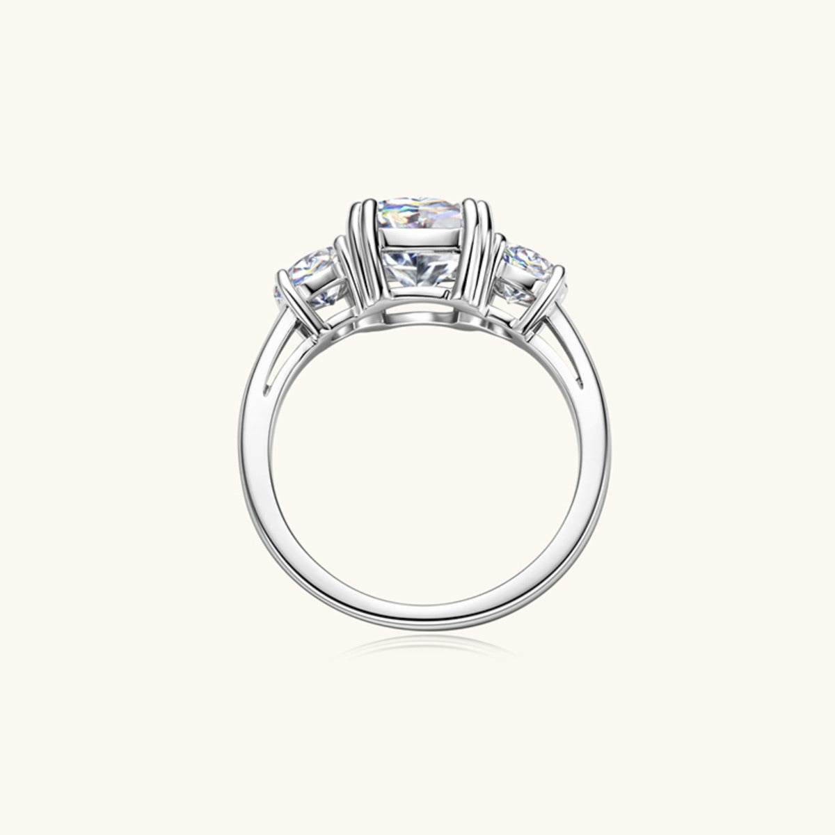 3.5 Carat Moissanite Sterling Silver Ring in 925 Silver - Shopthatapp.ca