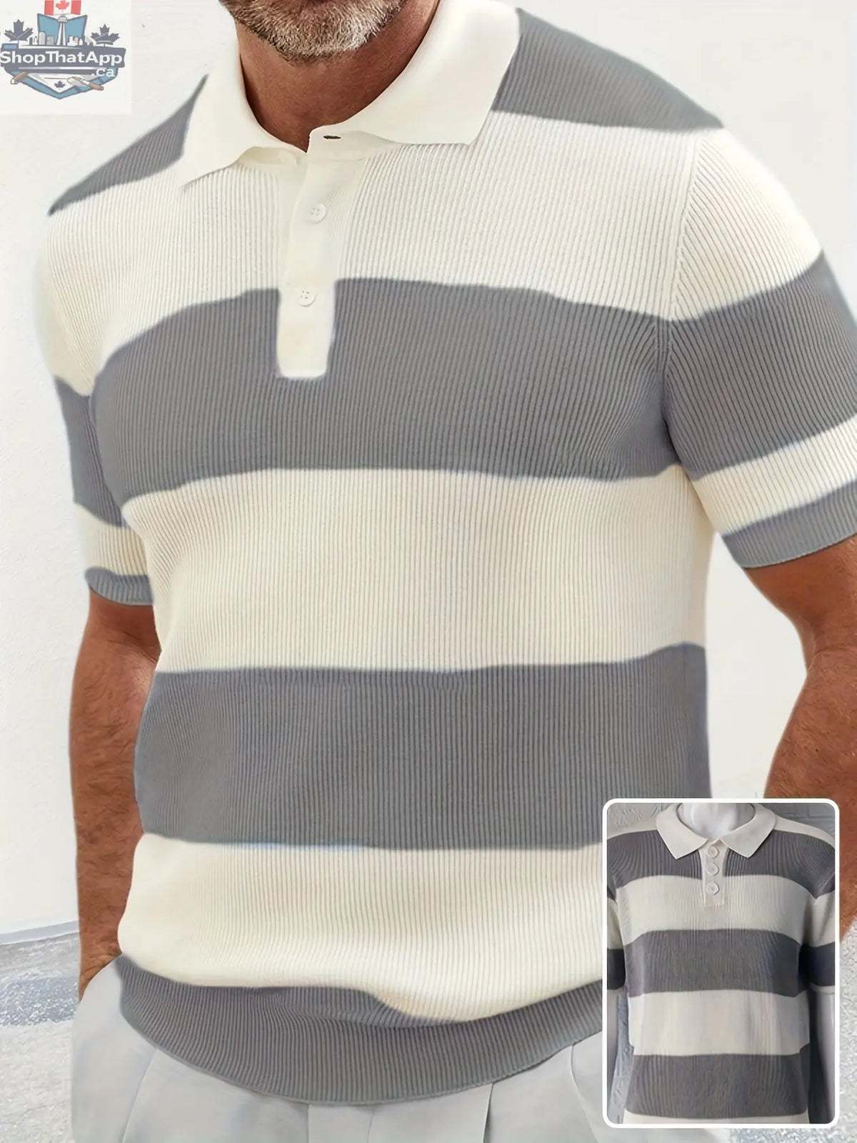 Mens Clothing Summer Fashion Lapel Sweater Short Sleeve Men Clothing Men Wears - Shopthatapp.ca