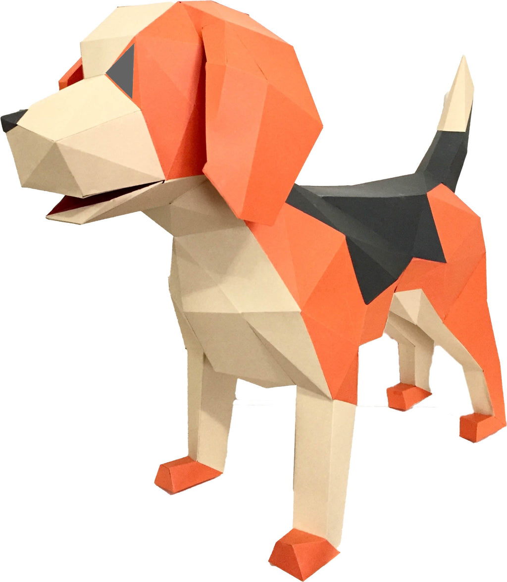DIY Beagle 3D LUX paper origami model Kit - Www.Shopthatapp.ca