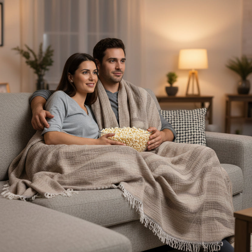 Waves: Wearable Cotton Throw (2 Colors) - Shopthatapp.ca