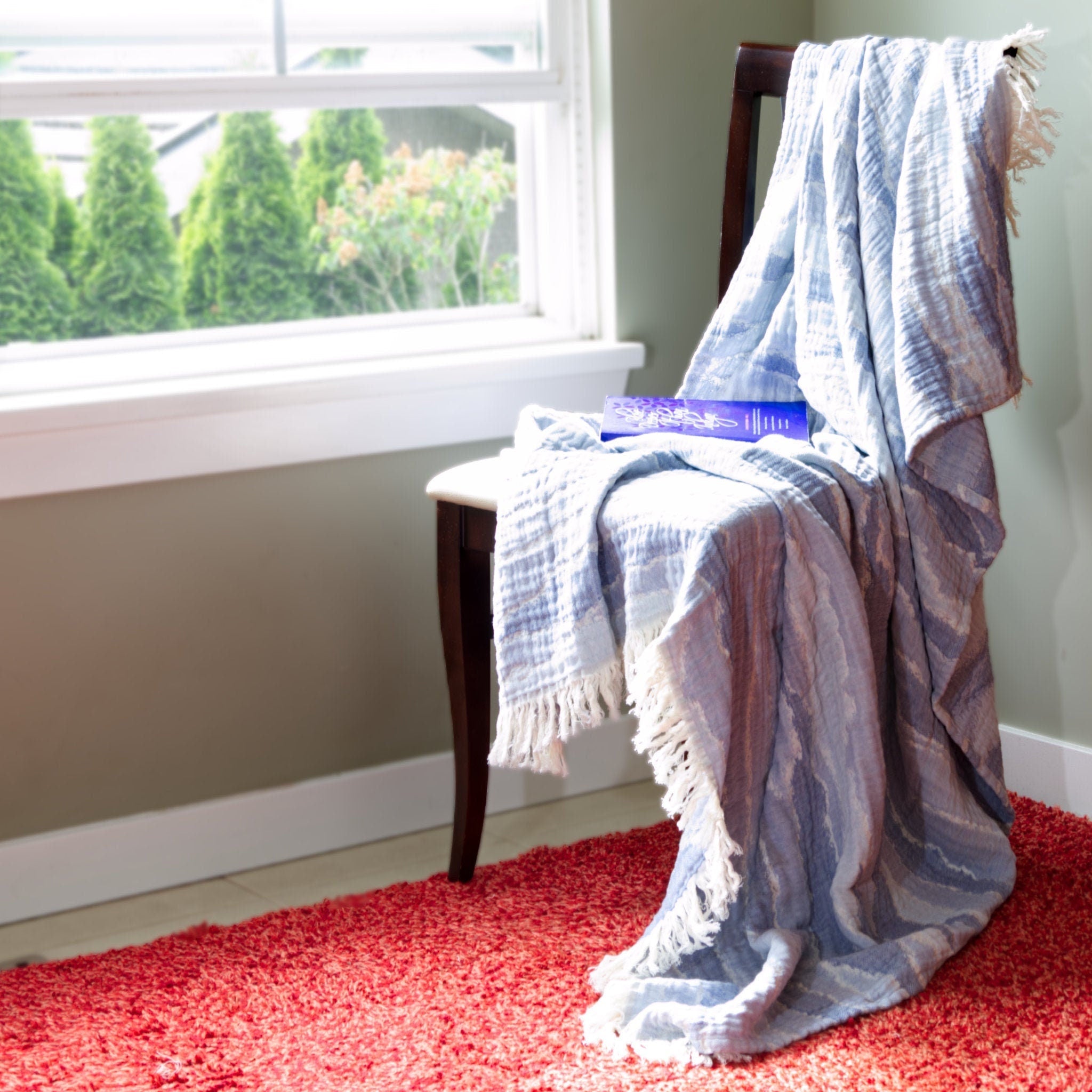 Waves: Wearable Cotton Throw (2 Colors) - Shopthatapp.ca
