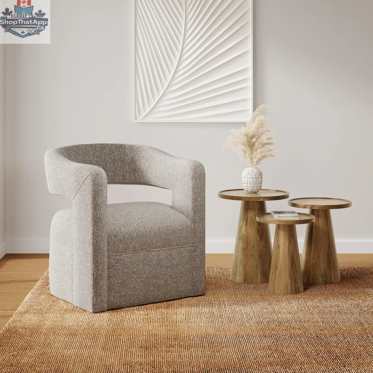 Set of Bo Bunching Coffee Tables by Hygge Design House in natural finish, versatile modern living room furniture with stylish design.