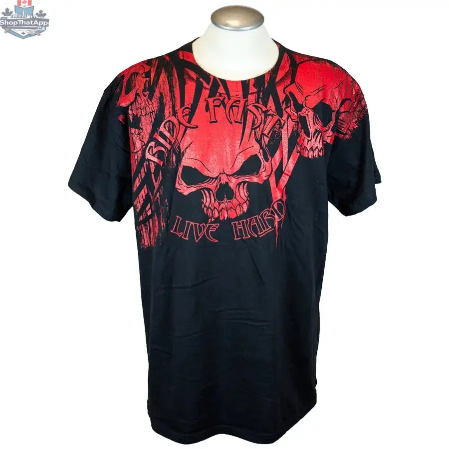 Unleash Your Style with the BOL Men's Skull T-Shirt Boutique of Leathers/Open Road