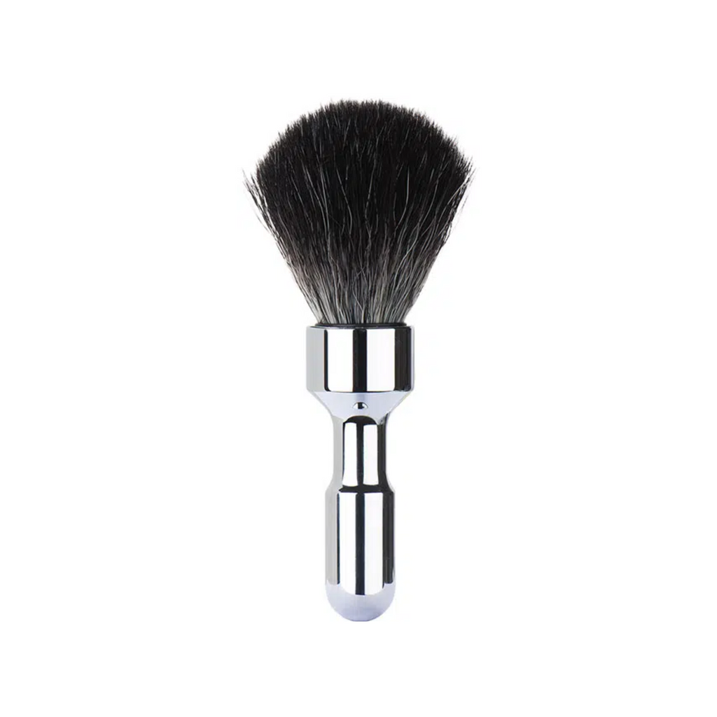 MERKUR Shaving Brush 1701 Vegan Synthetic Hair in Bright Chrome