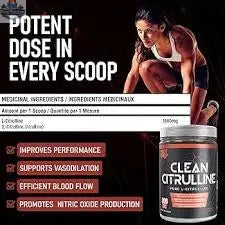 VNDL Project Pure L-Citrulline supplement bottle by BulkBully Supplements with label and cap visible.