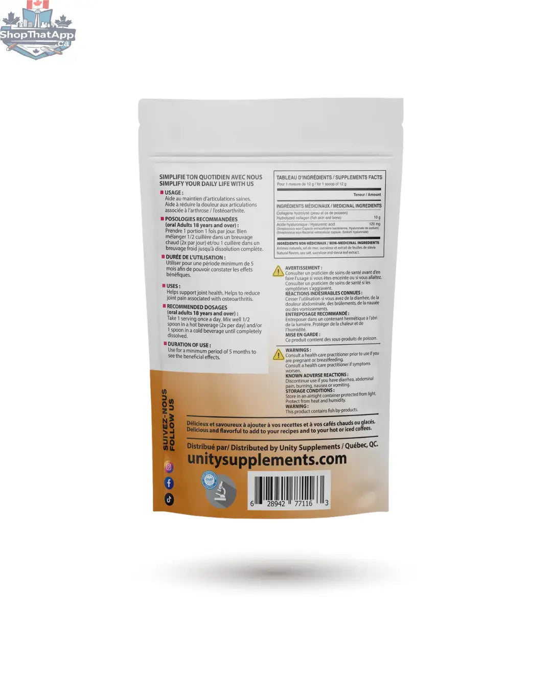 BulkBully Supplements marine collagen powder with hyaluronic acid, salted caramel flavored coffee creamer, smooth and creamy texture.