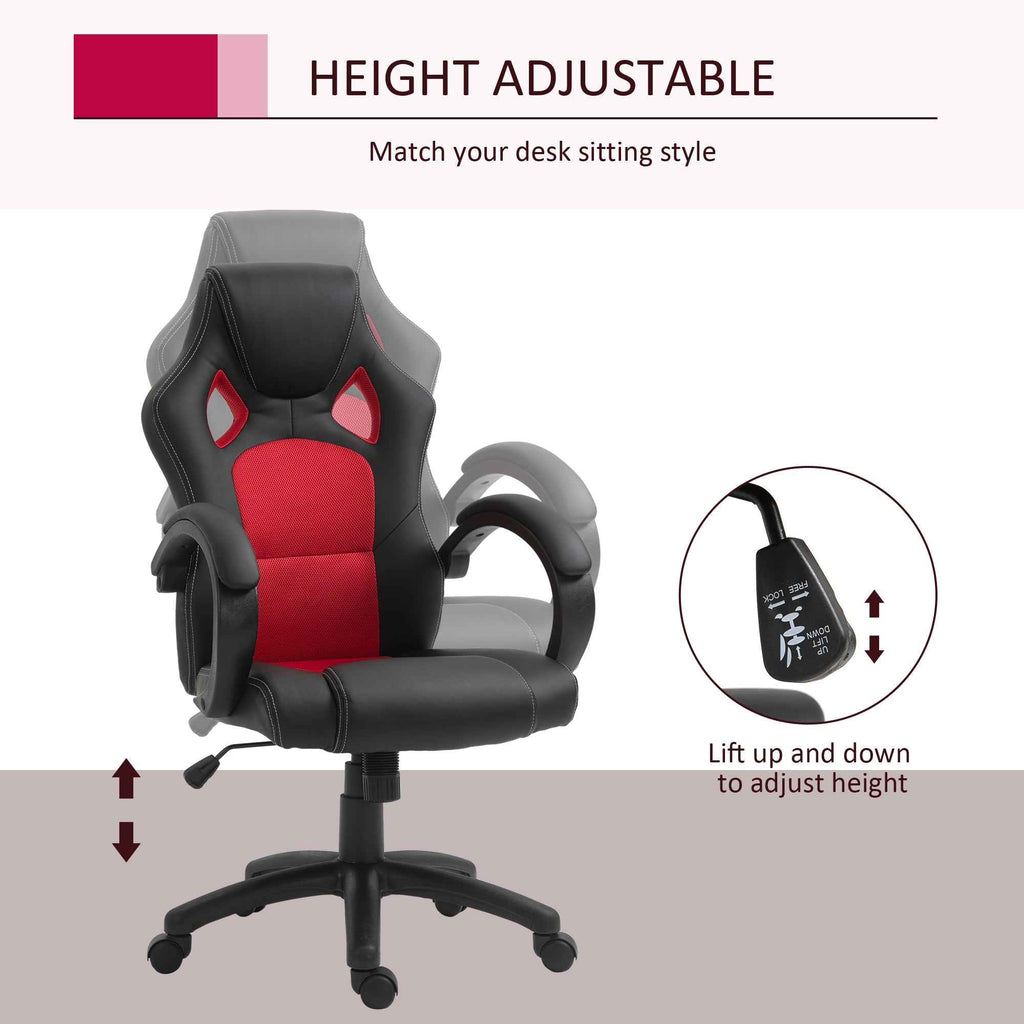 Foster Gaming-Office Chair-Red/Black