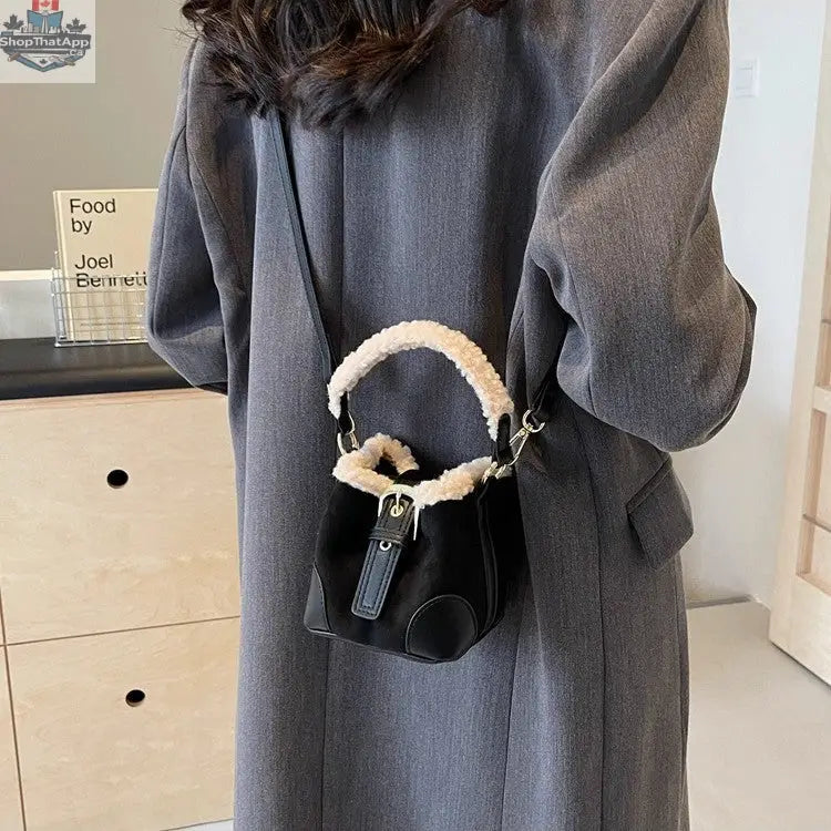 Crossbody Bags Women Shoulder Bag Casual Retro Plush Bag Versatile Plush Designer Bags Purse And Handbags Female Bags - Shopthatapp.ca