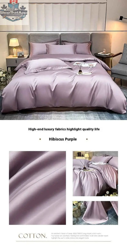 Egyptian cotton satin sheets from SLOTH Nation, showcasing smooth, luxurious fabric with breathable, long-staple cotton for comfort.