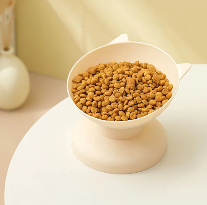 Oversize Cat Food Bowl — Durable Plastic Pet Dish in 6 Colors