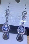 2 Carat Moissanite Earrings in 925 Sterling Silver Teardrop Design - Shopthatapp.ca