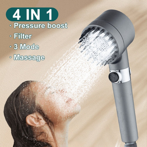 3 Modes High Pressure Shower Head for a Luxurious Shower Experience - Shopthatapp.ca