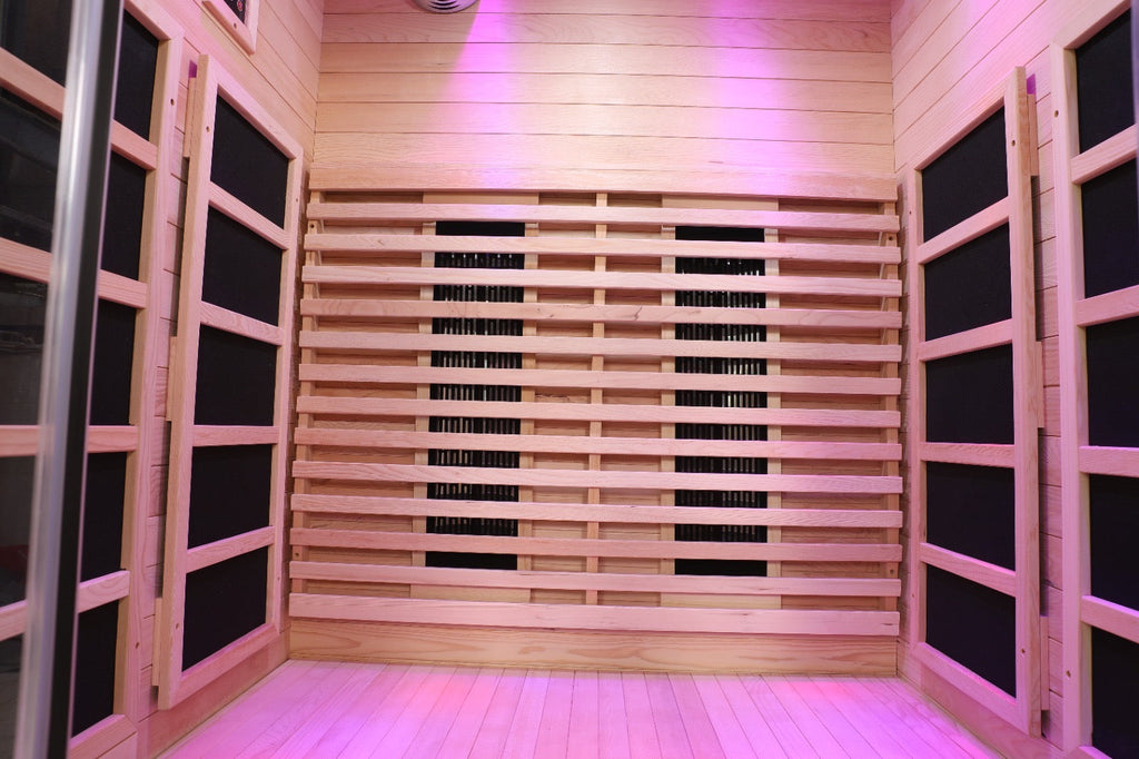 Blisspod | Venetian | Full Spectrum Indoor Premium Canadian Hemlock Low EMF Sauna | 10 Heaters | Chromotherapy & Reflexology | 2 Person - Www.Shopthatapp.ca