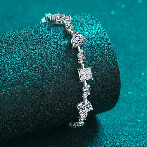 6.2 Carat Moissanite Sterling Silver Bracelet in 925 Silver - Shopthatapp.ca