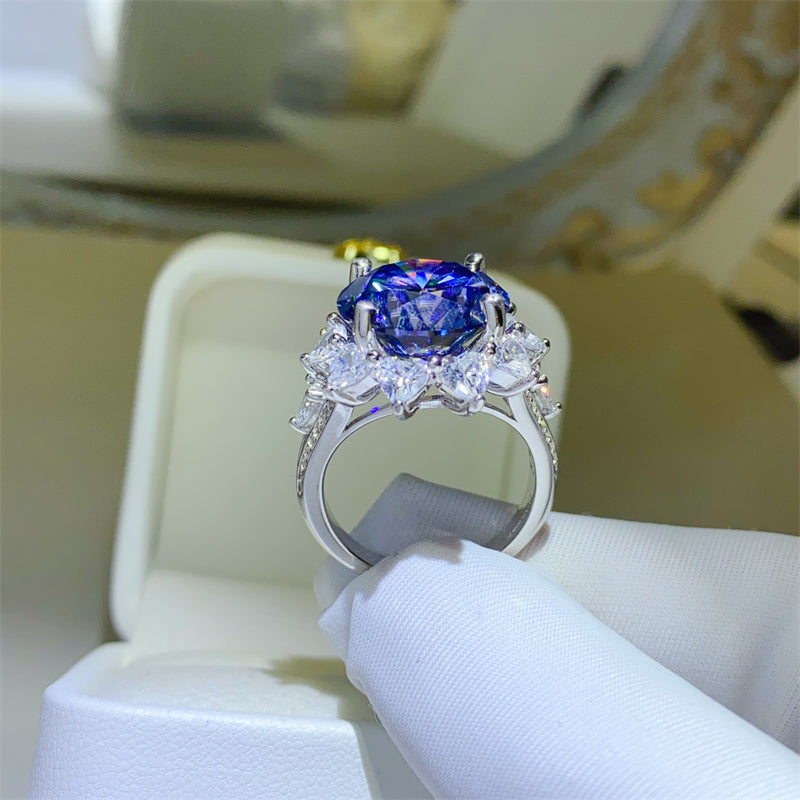 10 Carat Moissanite Ring in 925 Sterling Silver - Shopthatapp.ca