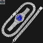 Elevate Your Style with Our 14mm Cuban Link Chain Bracelet and Blue Face Watch - Shopthatapp.ca