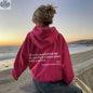 Women's Plush Letter Printed Kangaroo Pocket Hoodie | Cozy Pullover - Shopthatapp.ca