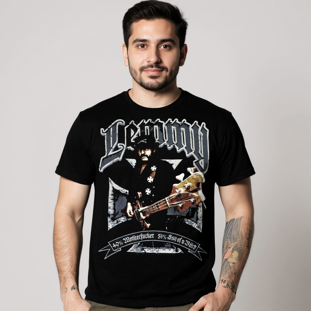 Lemmy Iron Cross Black T-Shirt - Www.Shopthatapp.ca