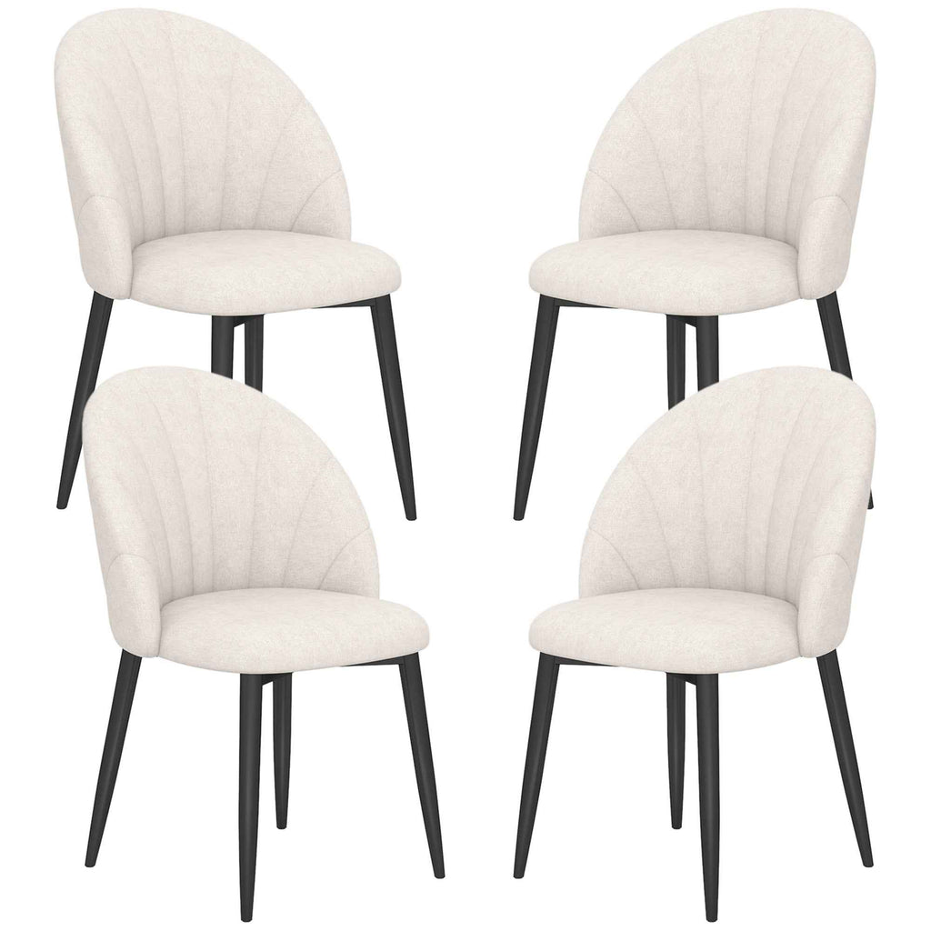 Skylar Modern Dining Chairs Set of 4-Cream White