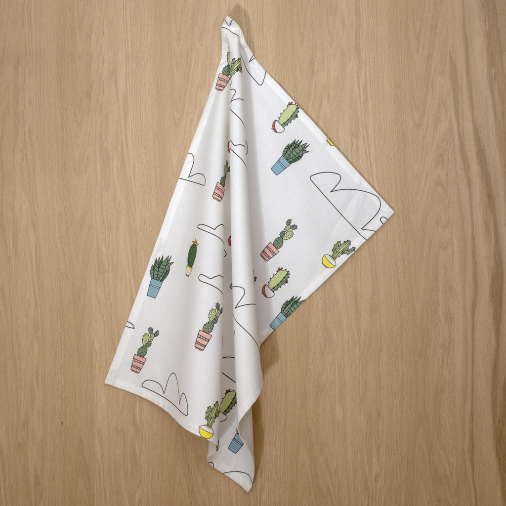 Clouds Over Desert: Cacti Tea Towels - Shopthatapp.ca