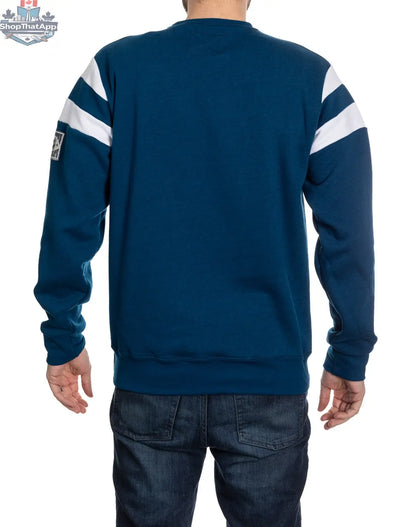 Calhoun Surf N' Skate Tampa Bay Lightning retro varsity crewneck sweatshirt with team logo on the back.