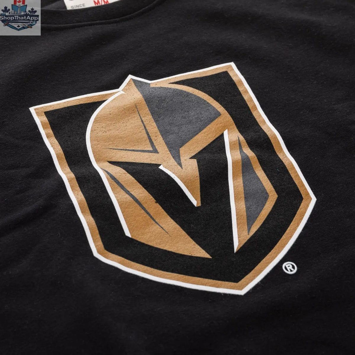 Vegas Golden Knights retro varsity style crewneck sweater by Calhoun Surf N' Skate, featuring team logo and classic design.