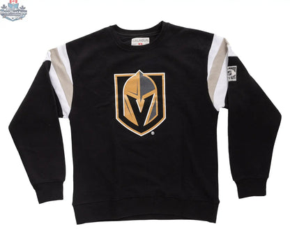 Calhoun Surf N' Skate Vegas Golden Knights retro varsity crewneck sweater with team logo and classic varsity style design.