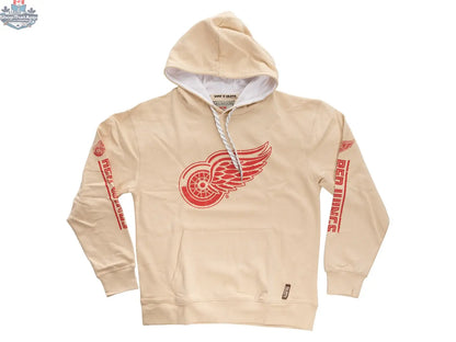 Calhoun Surf N' Skate Detroit Red Wings hoodie in oatmeal color with team logo and hockey-inspired design.