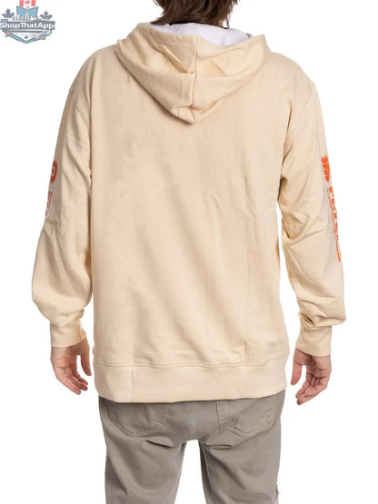 Oatmeal Philadelphia Flyers Vibes hoodie by Calhoun Surf N' Skate, showing the back with Flyers logo and design details.