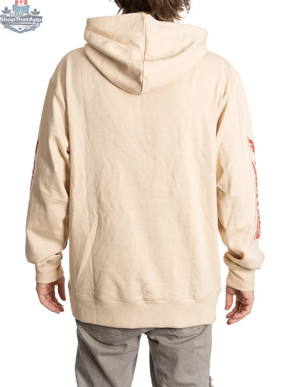 Oatmeal Washington Capitals hoodie by Calhoun Surf N' Skate, back view showing team logo and comfortable fabric for fans.