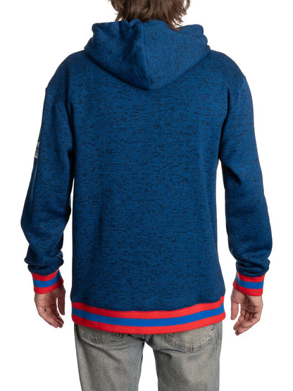 New York Rangers hoodie in Muskoka Navy by Calhoun Surf N' Skate, showing the back design with Rangers logo and navy fabric.