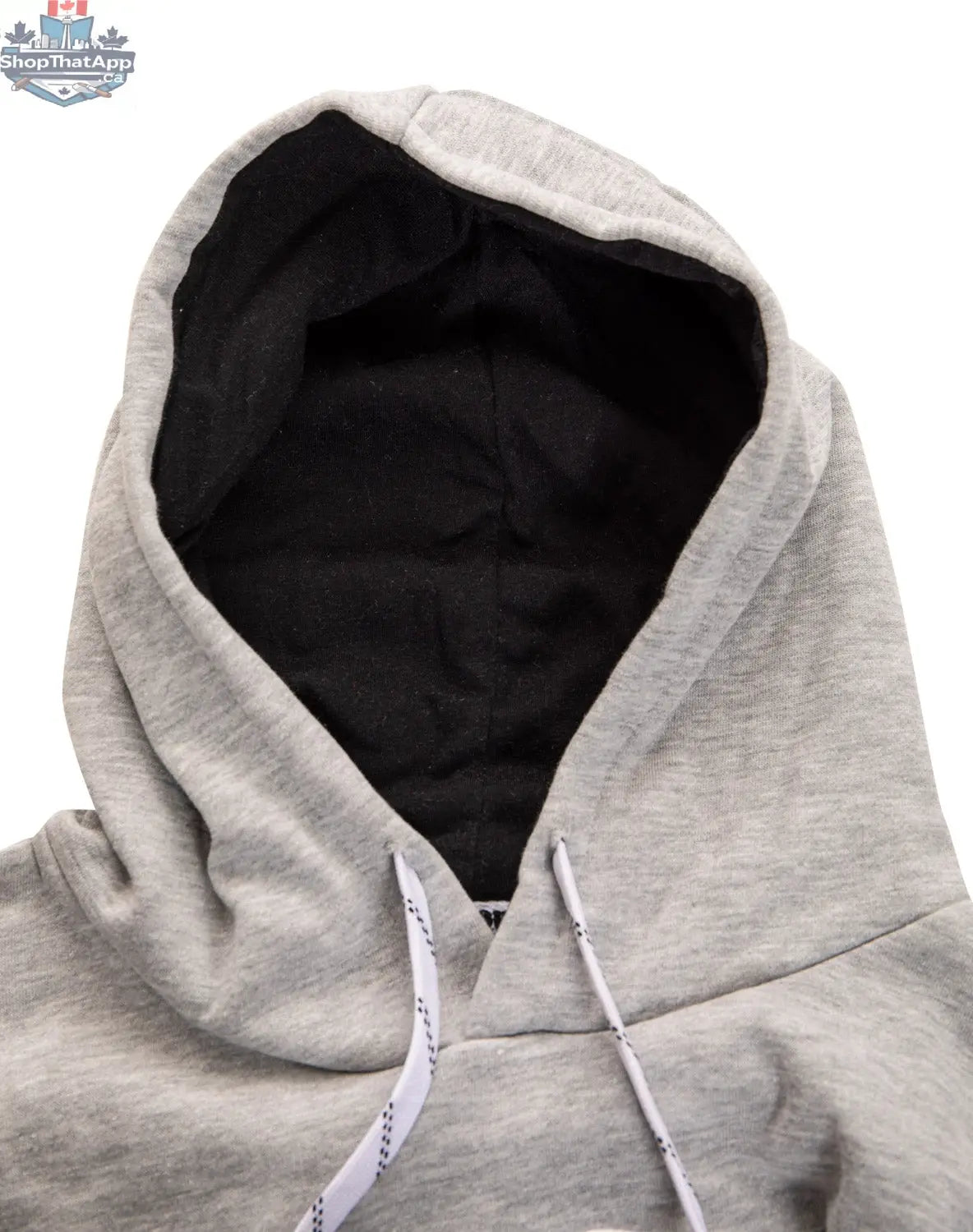 Black Boston Bruins Muskoka style hoodie with woven logo, made of soft chenille fabric by Calhoun Surf N' Skate.