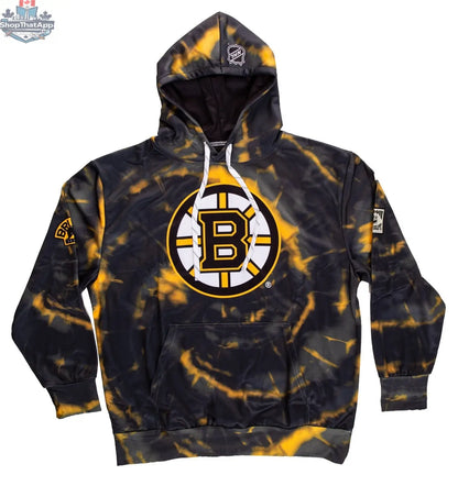Boston Bruins sublimation hoodie by Calhoun Surf N' Skate, featuring a stylish design on a comfortable hoodie.